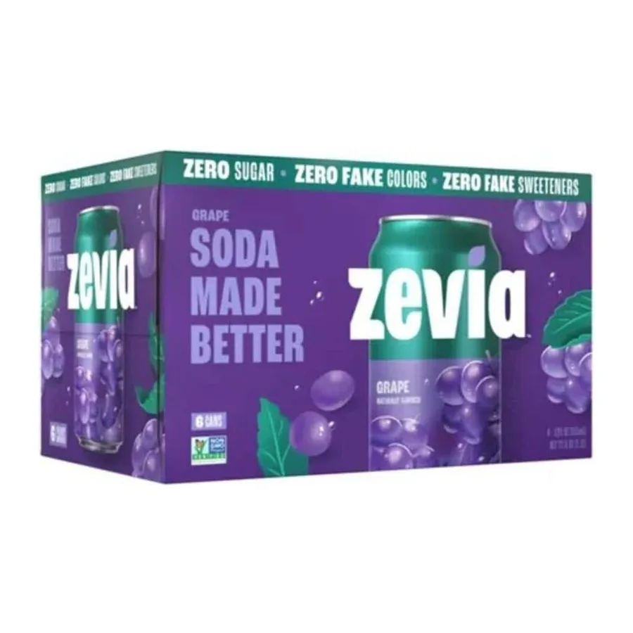 Zevia Zero Calorie Soda - Grape Naturally Flavored, front of pack