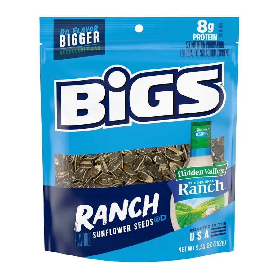 Bigs Zesty Ranch Sunflower seeds, front of pack