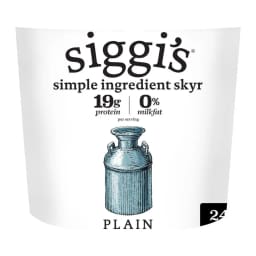 Siggi's Plain icelandic style skyr strained non-fat yogurt, front of pack