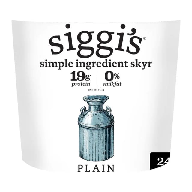 Siggi's Plain icelandic style skyr strained non-fat yogurt, front of pack