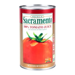 Sacramento 100% Tomato Juice, front of pack
