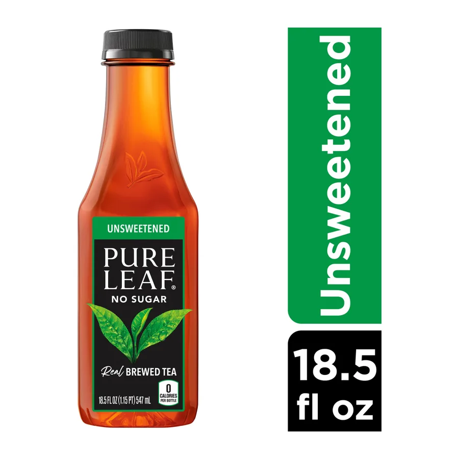 Pure Leaf Unsweetened Black Tea, front of pack