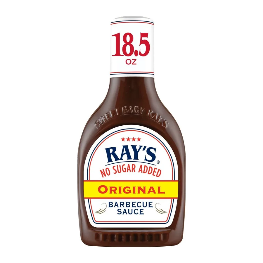 Ray's Original barbecue sauce no sugar added ( ), front of pack