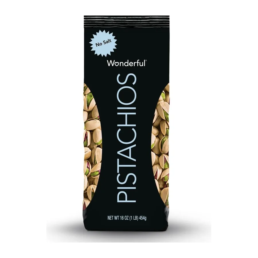 Wonderful Pistachios No Salt, front of pack