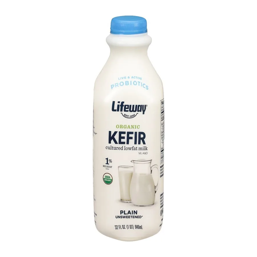 Lifeway Kefir % plain organic unsweetened, front of pack