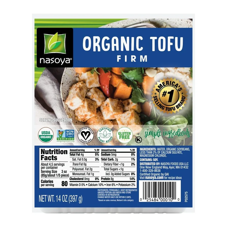 Nasoya Organic Firm Tofu, front of pack