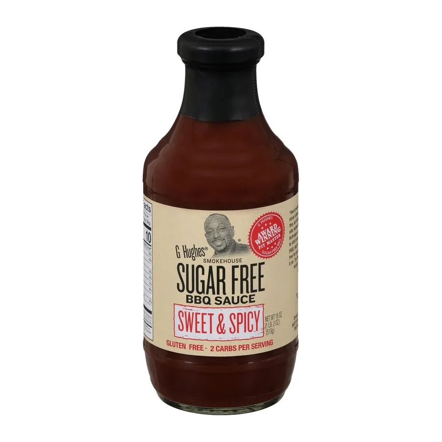 G Hughes Sweet spicy bbq, front of pack