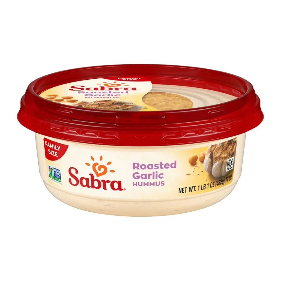 Sabra Roasted Garlic Hummus, front of pack