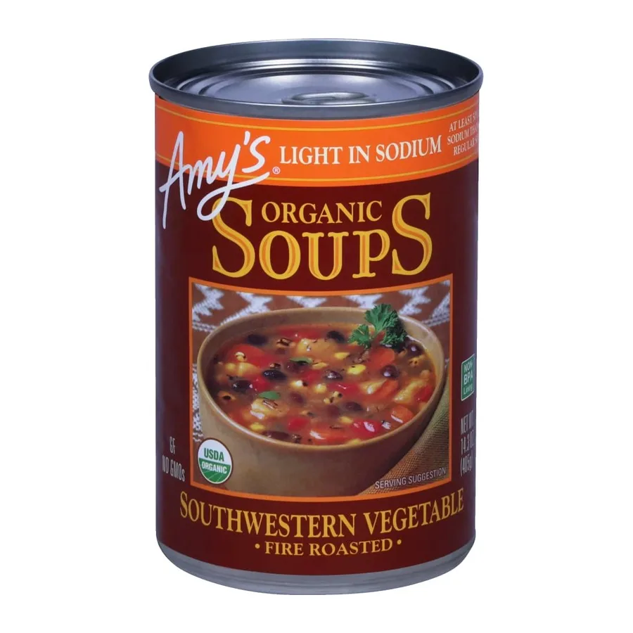 Amy's Southwestern Vegetable Soup, front of pack