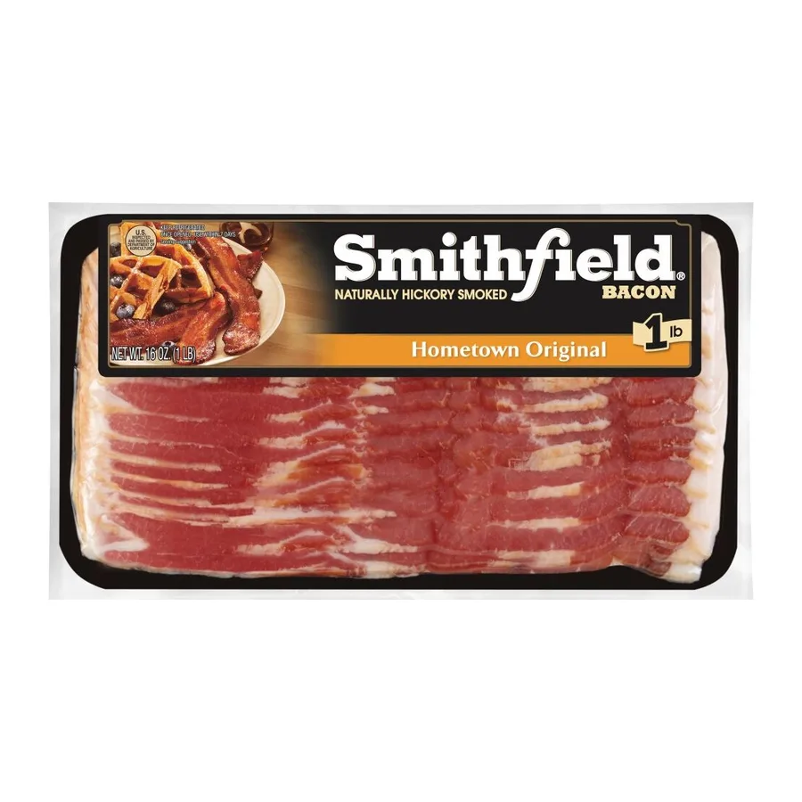 Smithfield Hickory Smoked Hometown Original Bacon, front of pack