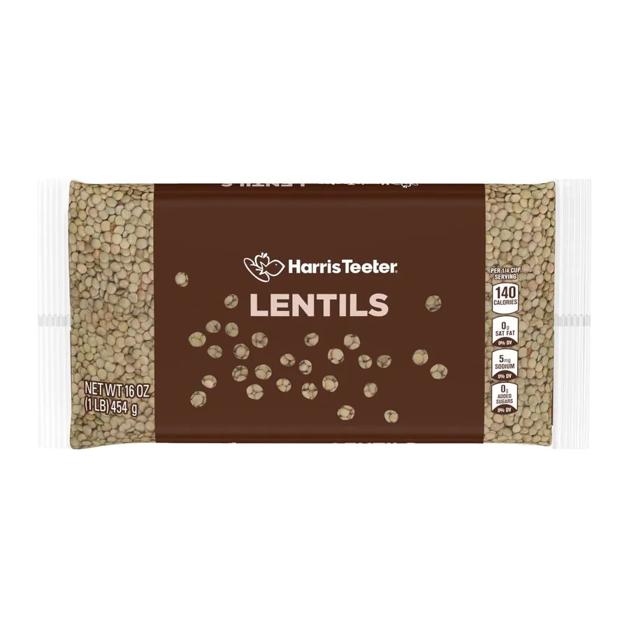 Harris teeter Lentils, front of pack