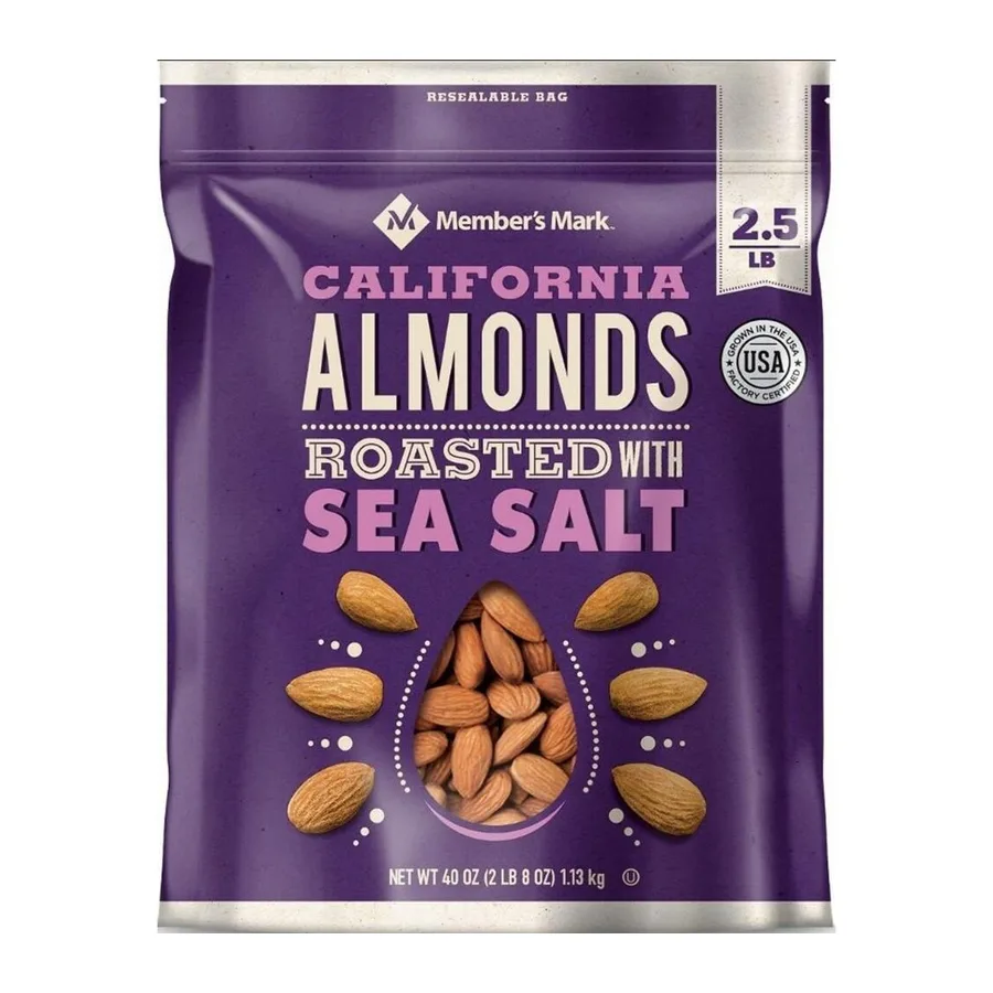 Member's Mark California almonds roasted with sea salt, front of pack