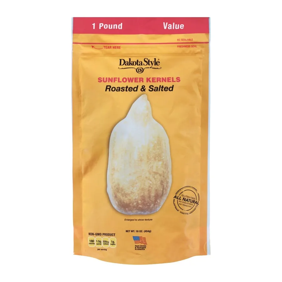 Dakota Style Roasted & Salted, front of pack