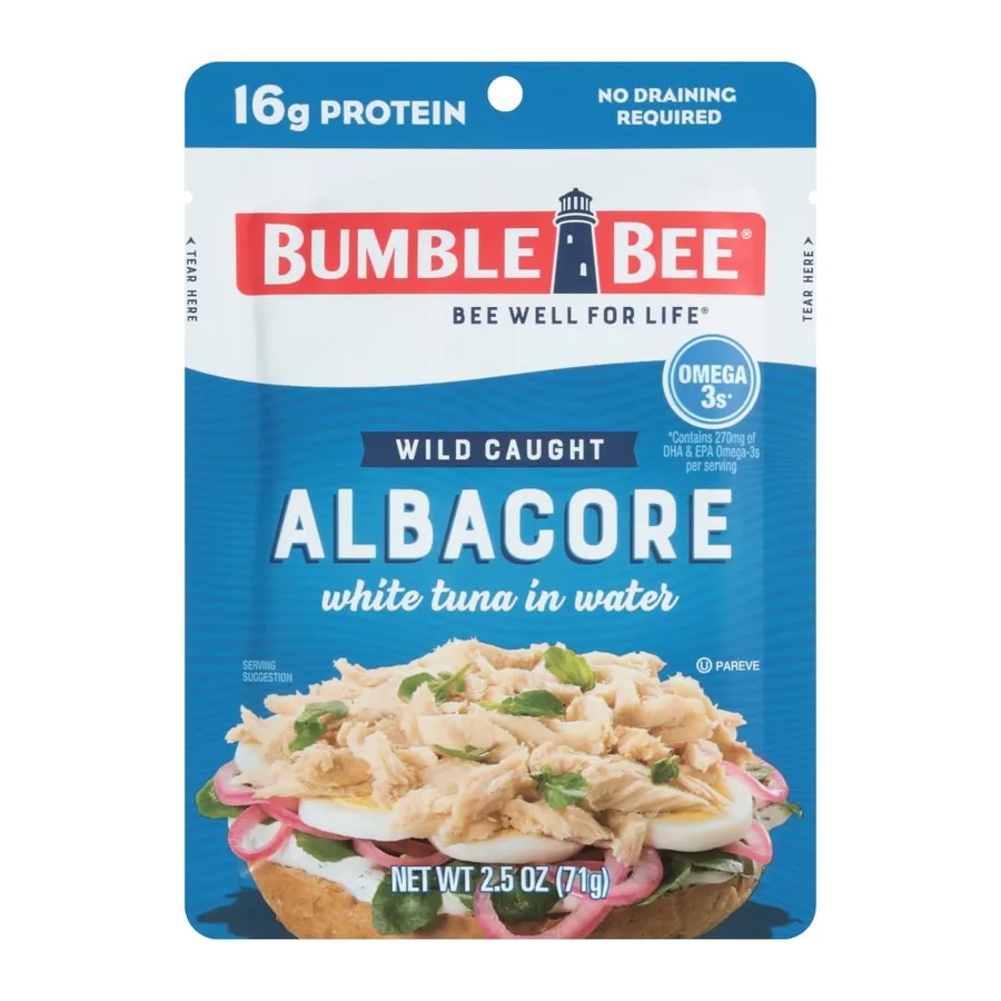 Bumble Bee Albacore Tuna in Water (Pouch), front of pack