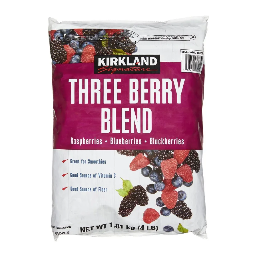 Kirkland Signature Three Berry Blend, front of pack