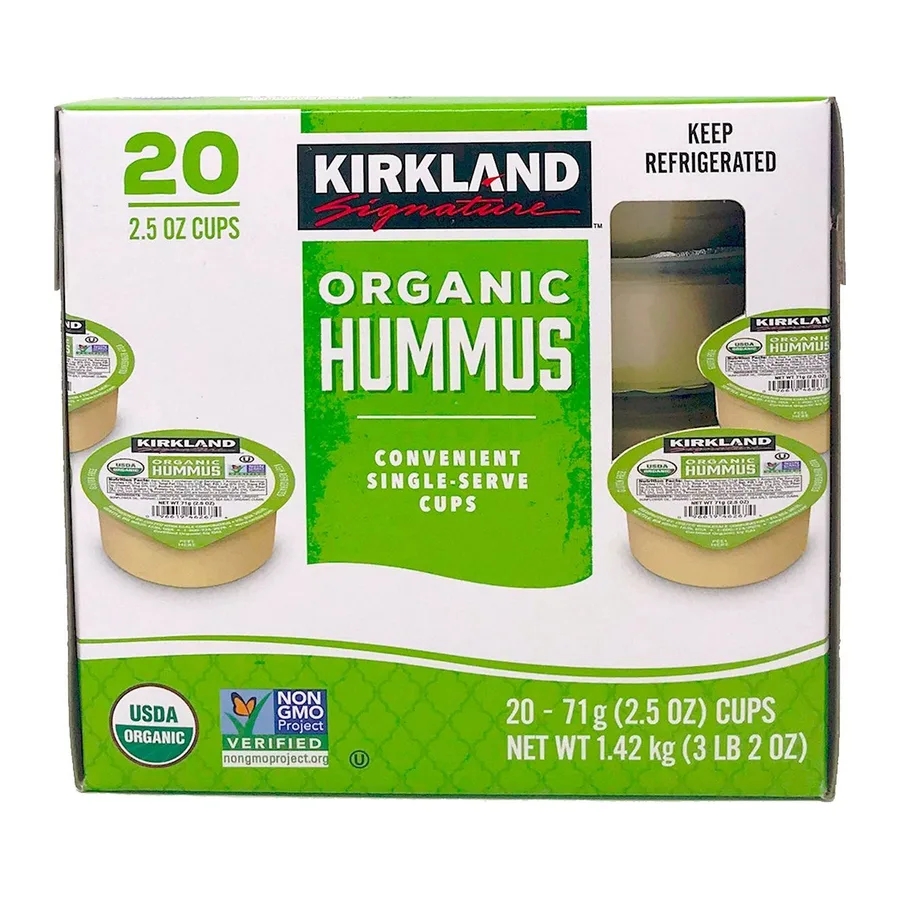 Kirkland Signature Organic hummus, front of pack