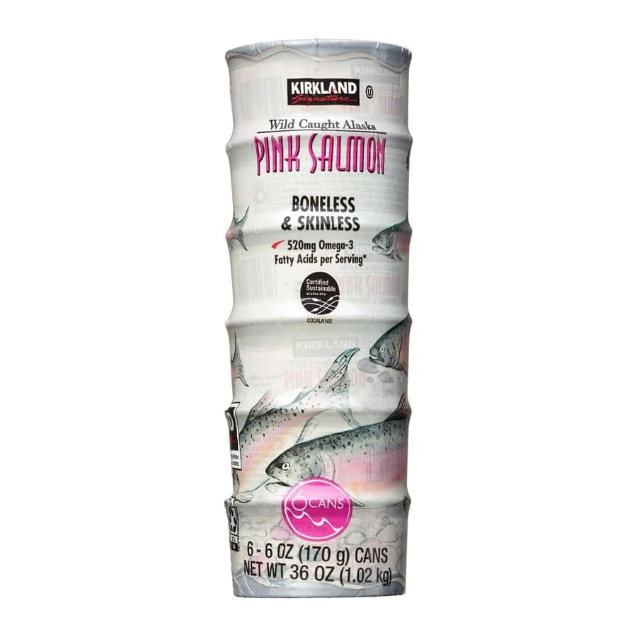 Kirkland Signature Wild Alaska Pink Salmon, front of pack