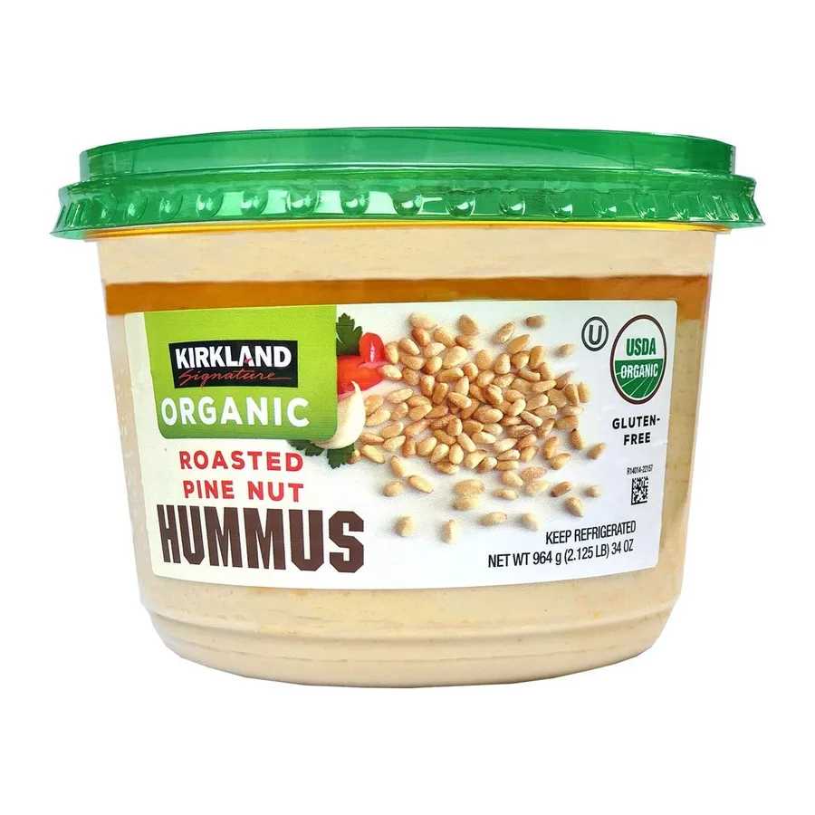 Kirkland Signature Roasted pine nut hummus, front of pack