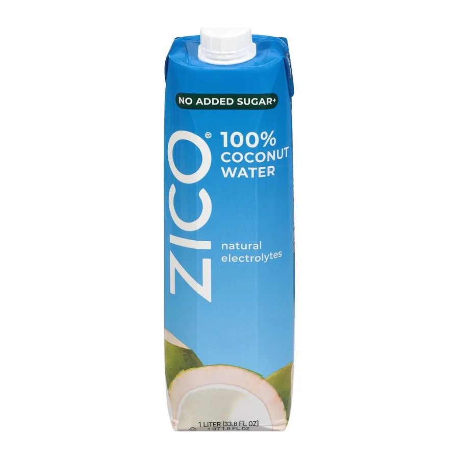 Zico Natural Coconut Water, front of pack