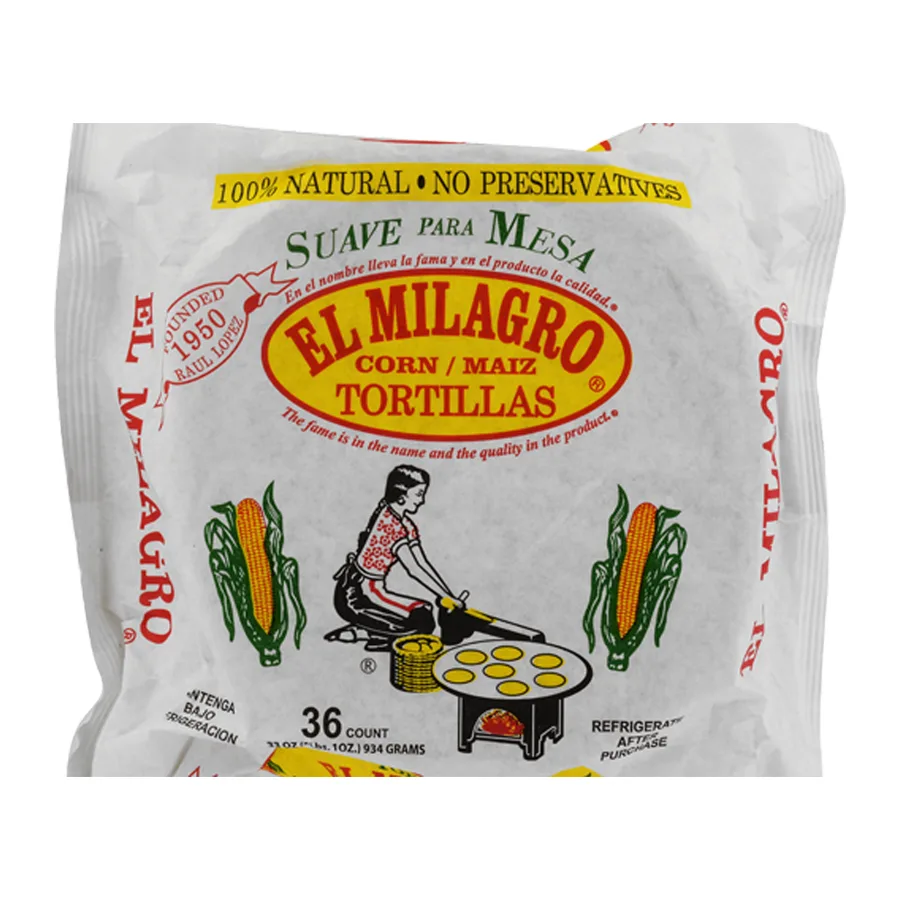 Milagro Tortillas el Milagro, front of pack