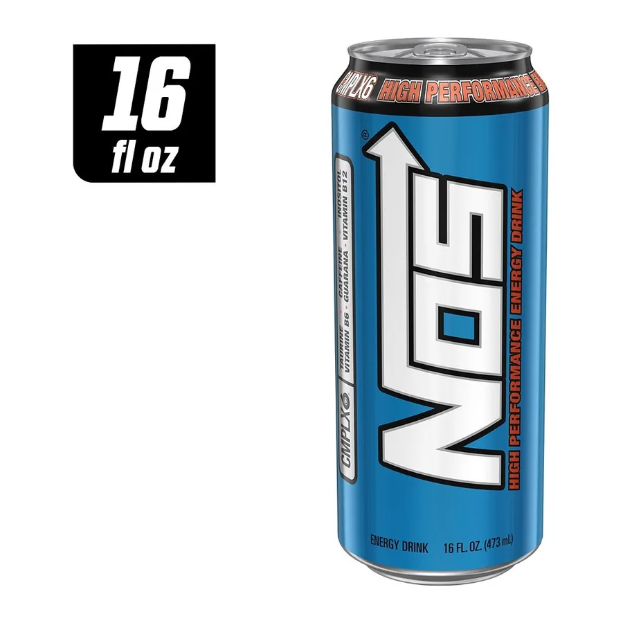 Nos High performance energy drink, front of pack