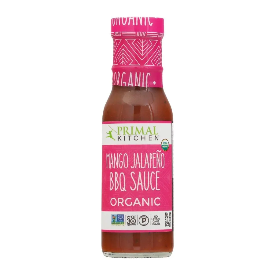 Primal Kitchen Organic Jalapeño Mango BBQ Sauce, front of pack