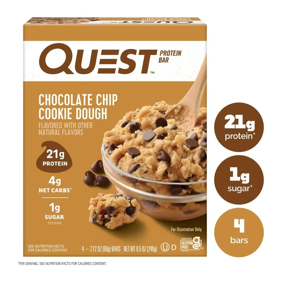 Quest Chocolate Chip Cookie Dough, front of pack